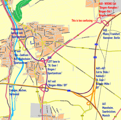 Your way through Bingen (map)